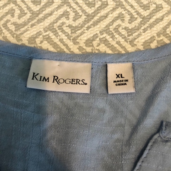 Kim Rodgers Button Up Light Weight Blouse XL - Picture 5 of 9